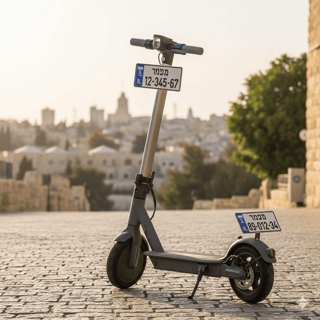 לוחית רישוי לקורקינט חשמלי